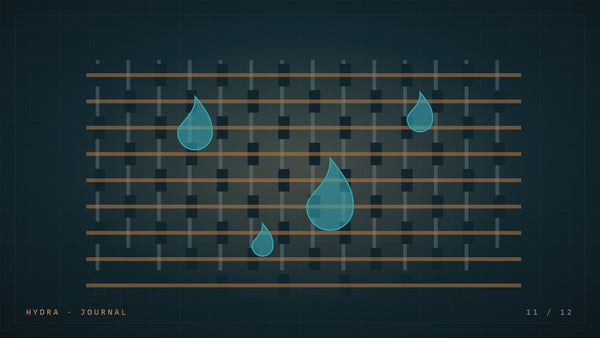 Gouttes d'eau sur un tissu